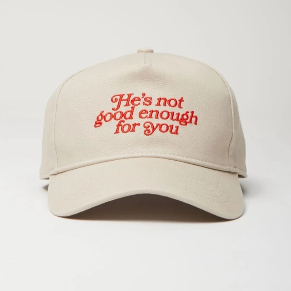 Urban Outfitters "He's Not Good Enough For You" Embroidered Unisex Hat NEW NWT